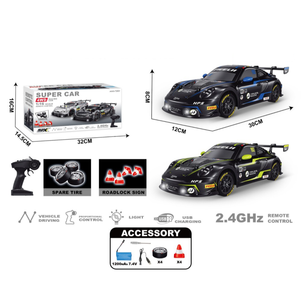 SUPER CAR 4WD RACING CAR WITH REMOTE CONTROL - Image 4