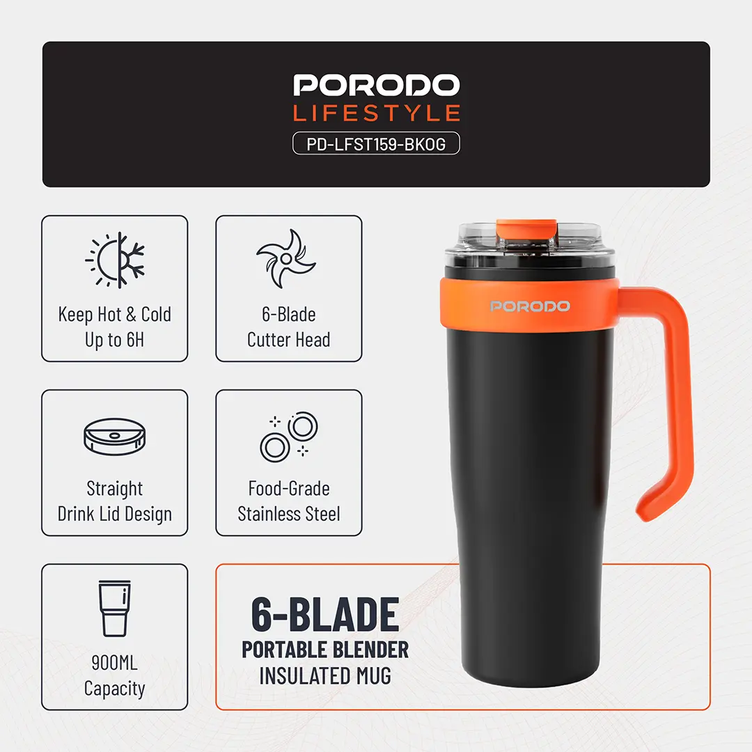 Porodo Portable Blender 900Ml Lfs159 - Image 3