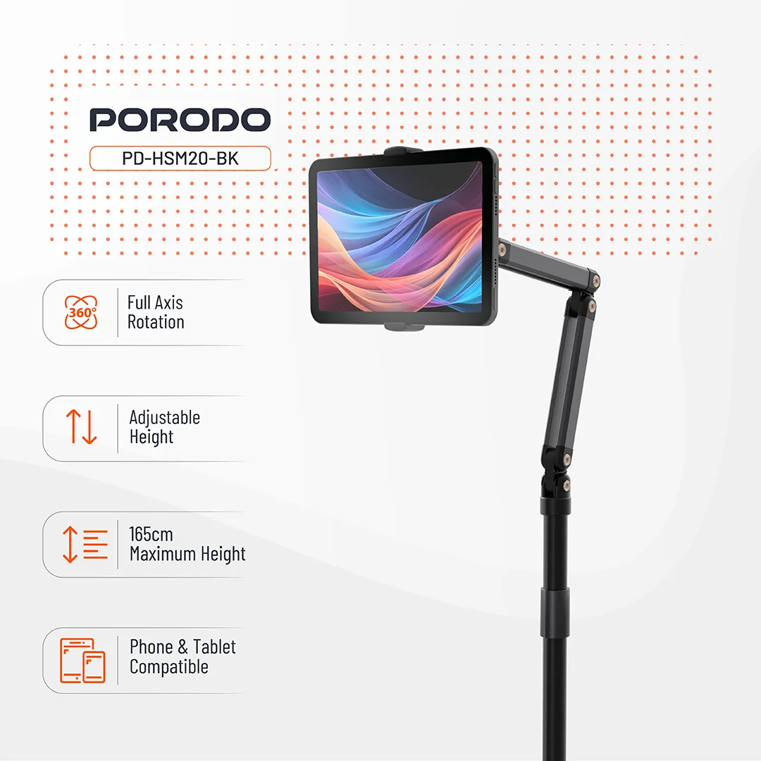 Porodo Phone & Tablet Floor Stand - Image 4